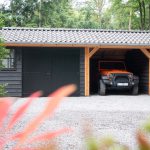 Afbeelding Houten schuur met carport