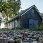 Afbeelding Grote garage van hout