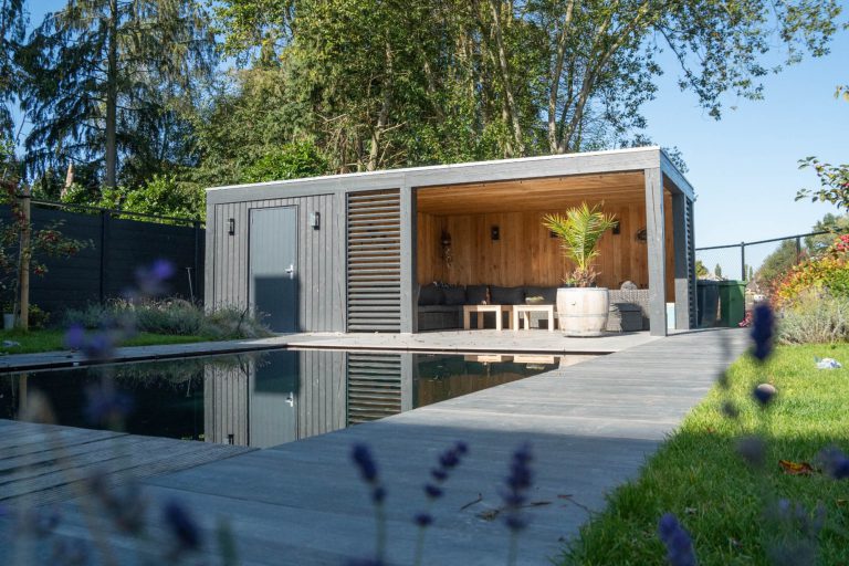 Prefab bijgebouw tuin kopen en monteren? Geldersche Houtbouw!