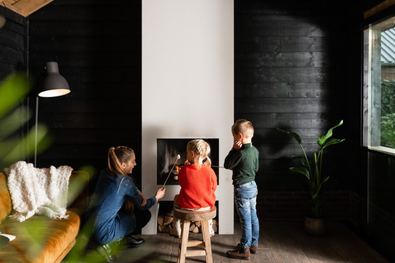 Houtkachel tuinkamer