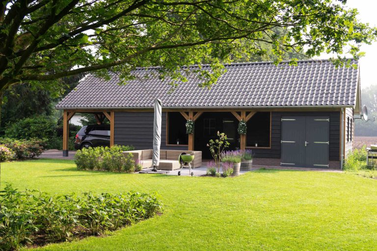 Dubbele carport van hout